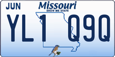 MO license plate YL1Q9Q
