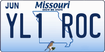 MO license plate YL1R0C