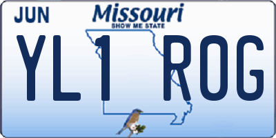 MO license plate YL1R0G