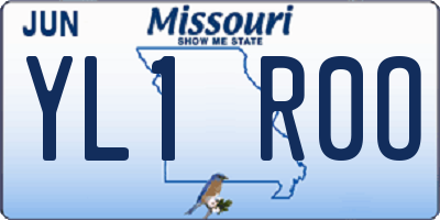 MO license plate YL1R0O