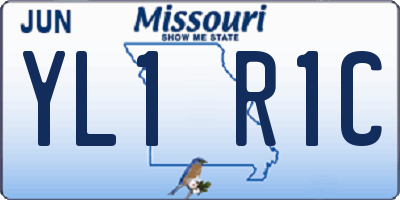 MO license plate YL1R1C