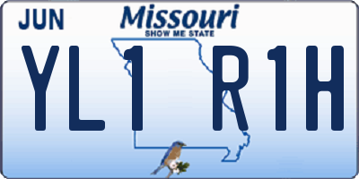 MO license plate YL1R1H