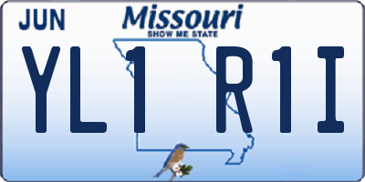MO license plate YL1R1I