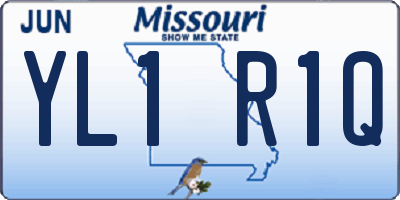 MO license plate YL1R1Q