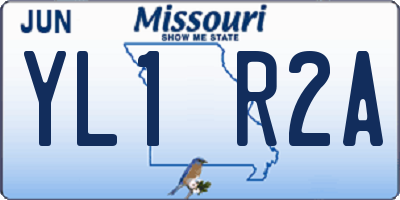 MO license plate YL1R2A