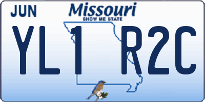 MO license plate YL1R2C