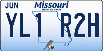 MO license plate YL1R2H