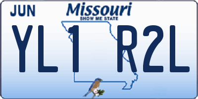 MO license plate YL1R2L