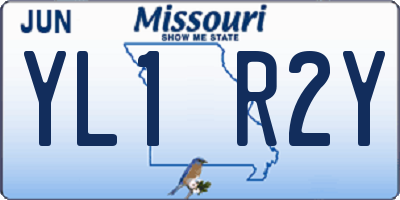 MO license plate YL1R2Y