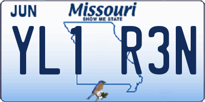 MO license plate YL1R3N