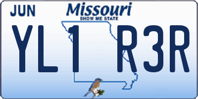 MO license plate YL1R3R