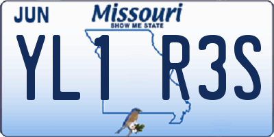 MO license plate YL1R3S