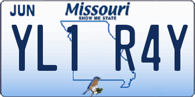 MO license plate YL1R4Y