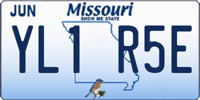 MO license plate YL1R5E