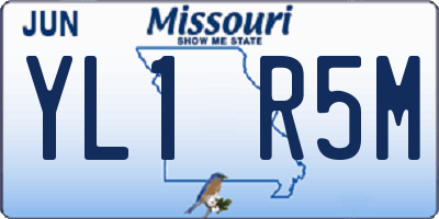 MO license plate YL1R5M