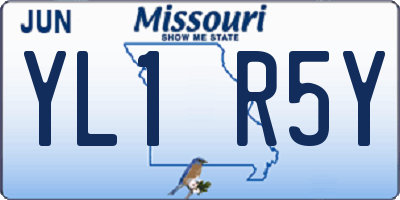 MO license plate YL1R5Y