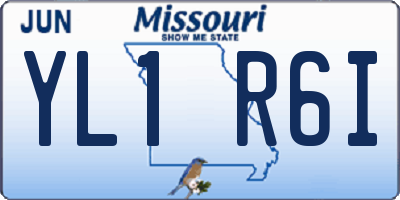 MO license plate YL1R6I