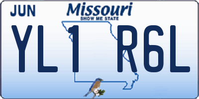 MO license plate YL1R6L