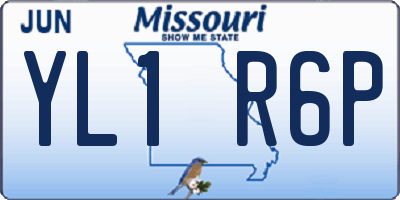 MO license plate YL1R6P