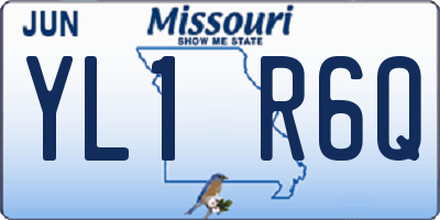 MO license plate YL1R6Q