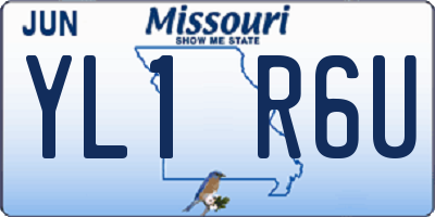MO license plate YL1R6U