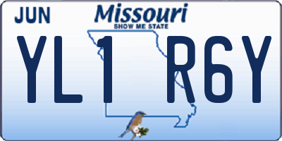 MO license plate YL1R6Y