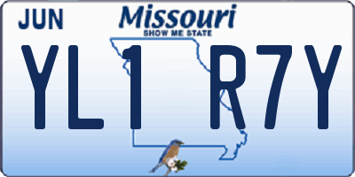 MO license plate YL1R7Y