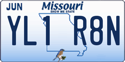MO license plate YL1R8N