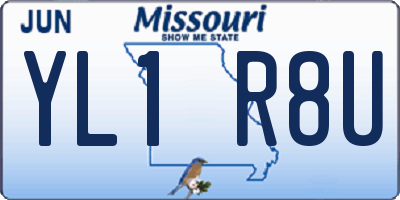 MO license plate YL1R8U