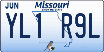 MO license plate YL1R9L