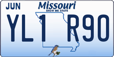 MO license plate YL1R9O