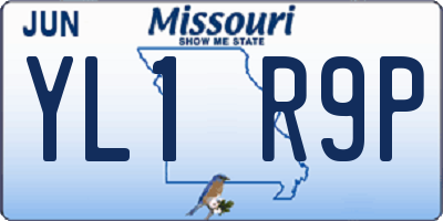 MO license plate YL1R9P