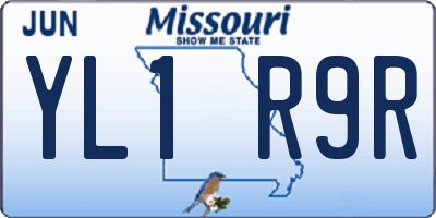 MO license plate YL1R9R