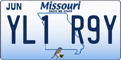 MO license plate YL1R9Y