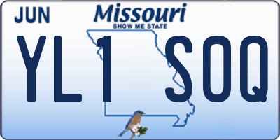 MO license plate YL1S0Q