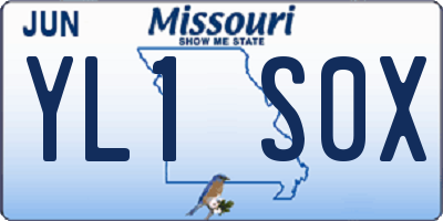 MO license plate YL1S0X
