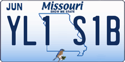 MO license plate YL1S1B