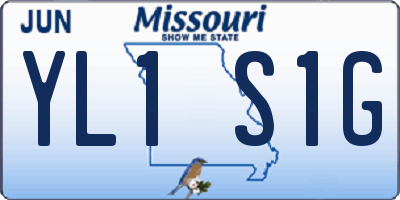 MO license plate YL1S1G