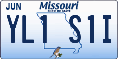 MO license plate YL1S1I