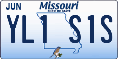 MO license plate YL1S1S