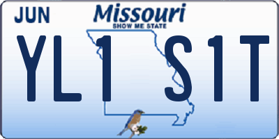 MO license plate YL1S1T