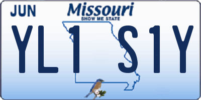 MO license plate YL1S1Y