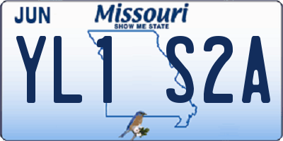 MO license plate YL1S2A