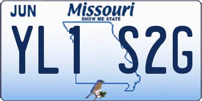MO license plate YL1S2G