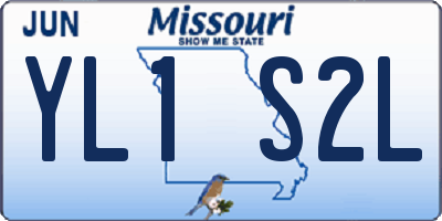 MO license plate YL1S2L