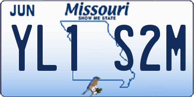 MO license plate YL1S2M
