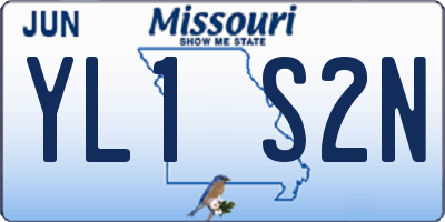 MO license plate YL1S2N