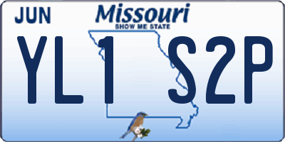 MO license plate YL1S2P