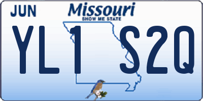 MO license plate YL1S2Q