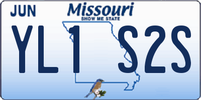 MO license plate YL1S2S